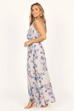 Vita High Neck Maxi Dress - Ivory Floral -Dress Shop petal and pup usa dresses vita high neck maxi dress ivory floral 33469370335409