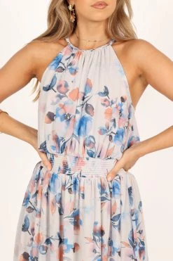 Vita High Neck Maxi Dress - Ivory Floral -Dress Shop petal and pup usa dresses vita high neck maxi dress ivory floral 33469370368177