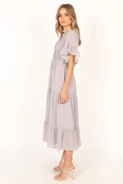 Willow Midi Dress - Cloud -Dress Shop petal and pup usa dresses willow midi dress cloud 33836351226033