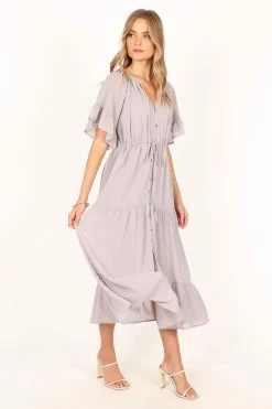 Willow Midi Dress - Cloud -Dress Shop petal and pup usa dresses willow midi dress cloud 33836351324337