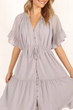 Willow Midi Dress - Cloud -Dress Shop petal and pup usa dresses willow midi dress cloud 33836351422641