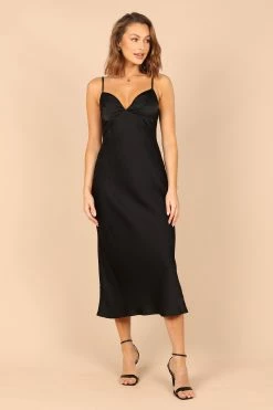 Yorelle Midi Dress - Black -Dress Shop petal and pup usa dresses yorelle midi dress black 32455813595313