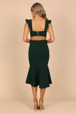 Yvonne Hi Lo Midi Dress - Emerald -Dress Shop petal and pup usa dresses yvonne hi lo midi dress emerald 32432939270321