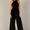 Aria Velvet Jumpsuit - Black