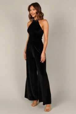Aria Velvet Jumpsuit - Black -Dress Shop petal and pup usa jumpsuits aria velvet jumpsuit black 32751517466801