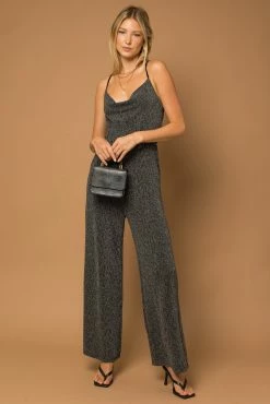 Fleur Scoop Neck Jumpsuit - Black