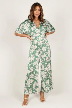 Rosalyn Jumpsuit - Green Floral