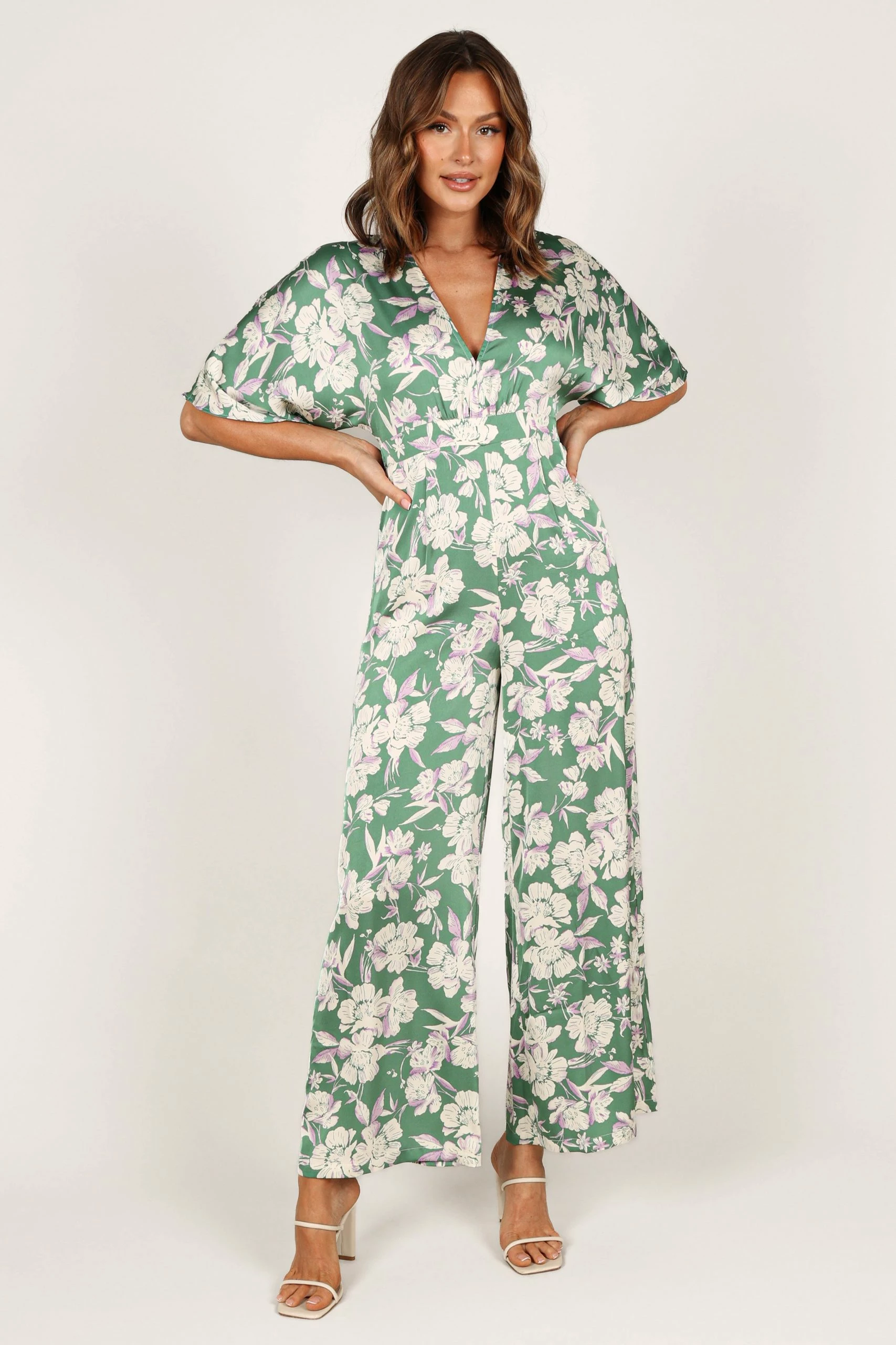 Rosalyn Jumpsuit - Green Floral 1 Rosalyn Jumpsuit - Green Floral