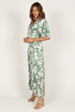 Rosalyn Jumpsuit - Green Floral 9 Rosalyn Jumpsuit - Green Floral -Dress Shop petal and pup usa jumpsuits rosalyn jumpsuit green floral 33381633327281
