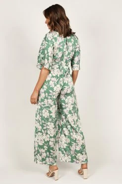 Rosalyn Jumpsuit - Green Floral 10 Rosalyn Jumpsuit - Green Floral -Dress Shop petal and pup usa jumpsuits rosalyn jumpsuit green floral 33381633360049