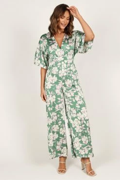 Rosalyn Jumpsuit - Green Floral 13 Rosalyn Jumpsuit - Green Floral -Dress Shop petal and pup usa jumpsuits rosalyn jumpsuit green floral 33381633523889