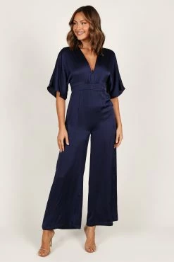 Rosalyn Jumpsuit - Navy -Dress Shop petal and pup usa jumpsuits rosalyn jumpsuit navy 33351130611889