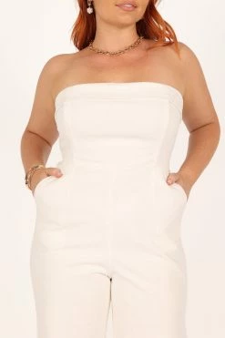 Tahari Jumpsuit - White -Dress Shop petal and pup usa jumpsuits tahari jumpsuit white 33292972622001 1