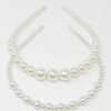 2 Pack Headband Set - Pearl