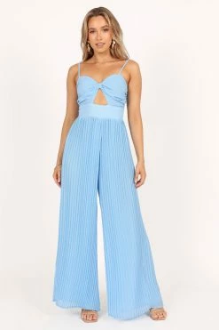 Alice Wide Leg Jumpsuit - Blue -Dress Shop petal and pup usa rompers alice wide leg jumpsuit blue 33481579724977