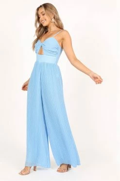 Alice Wide Leg Jumpsuit - Blue -Dress Shop petal and pup usa rompers alice wide leg jumpsuit blue 33481579757745