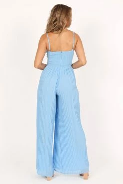 Alice Wide Leg Jumpsuit - Blue -Dress Shop petal and pup usa rompers alice wide leg jumpsuit blue 33481579856049