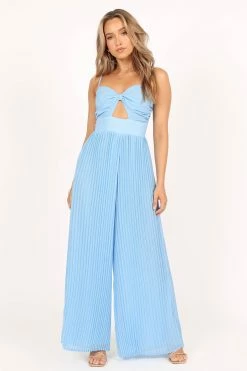 Alice Wide Leg Jumpsuit - Blue -Dress Shop petal and pup usa rompers alice wide leg jumpsuit blue 33481579921585