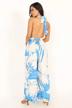 Aminah Jumpsuit - Blue Floral -Dress Shop petal and pup usa rompers aminah jumpsuit blue floral 33836340379825