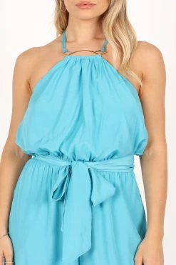 Dionne Halter Jumpsuit - River Blue -Dress Shop petal and pup usa rompers dionne halter jumpsuit river blue 33612348457137