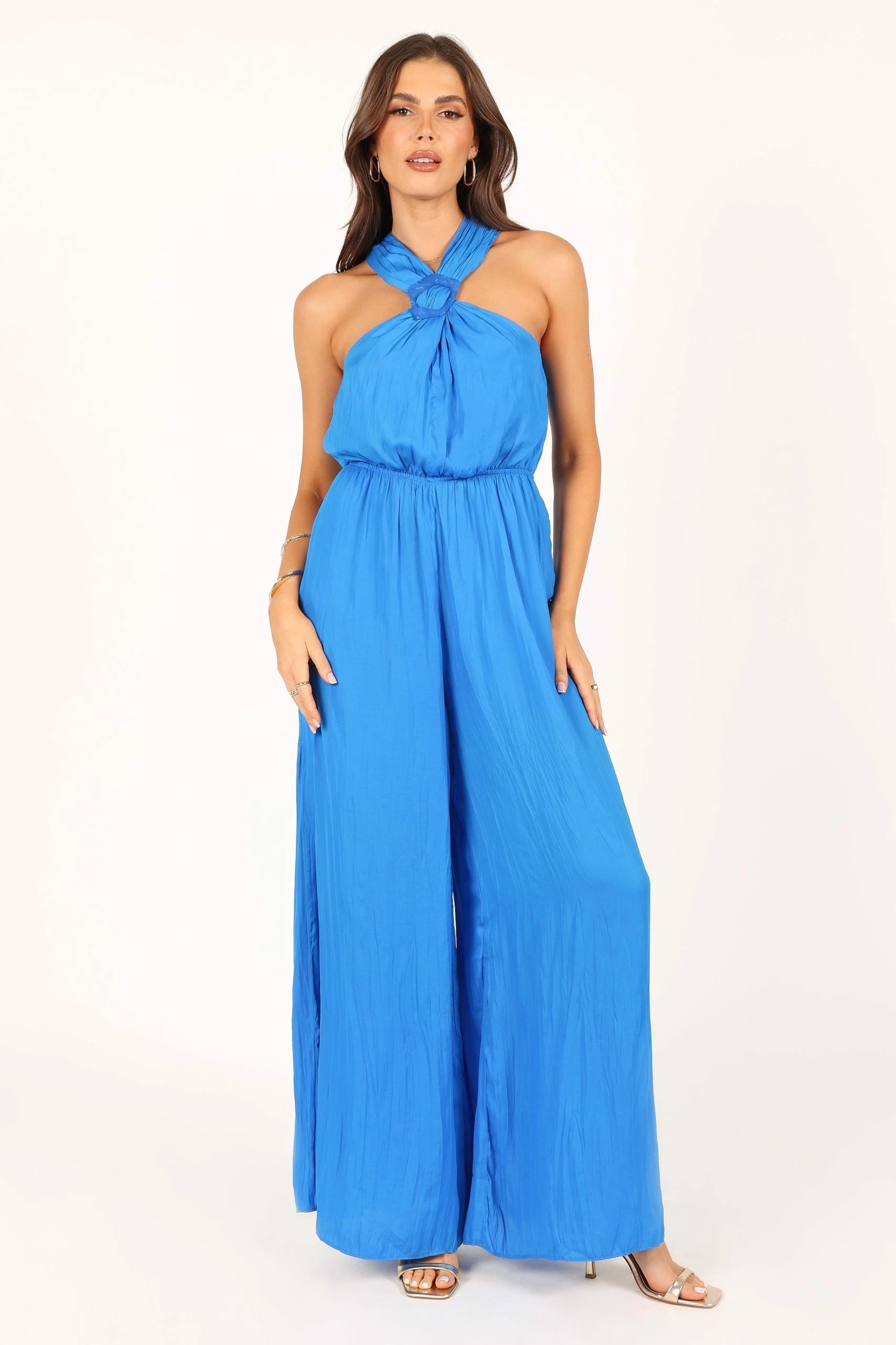 Dylan Wide Leg Jumpsuit - Blue 3 Dylan Wide Leg Jumpsuit - Blue - Image 3