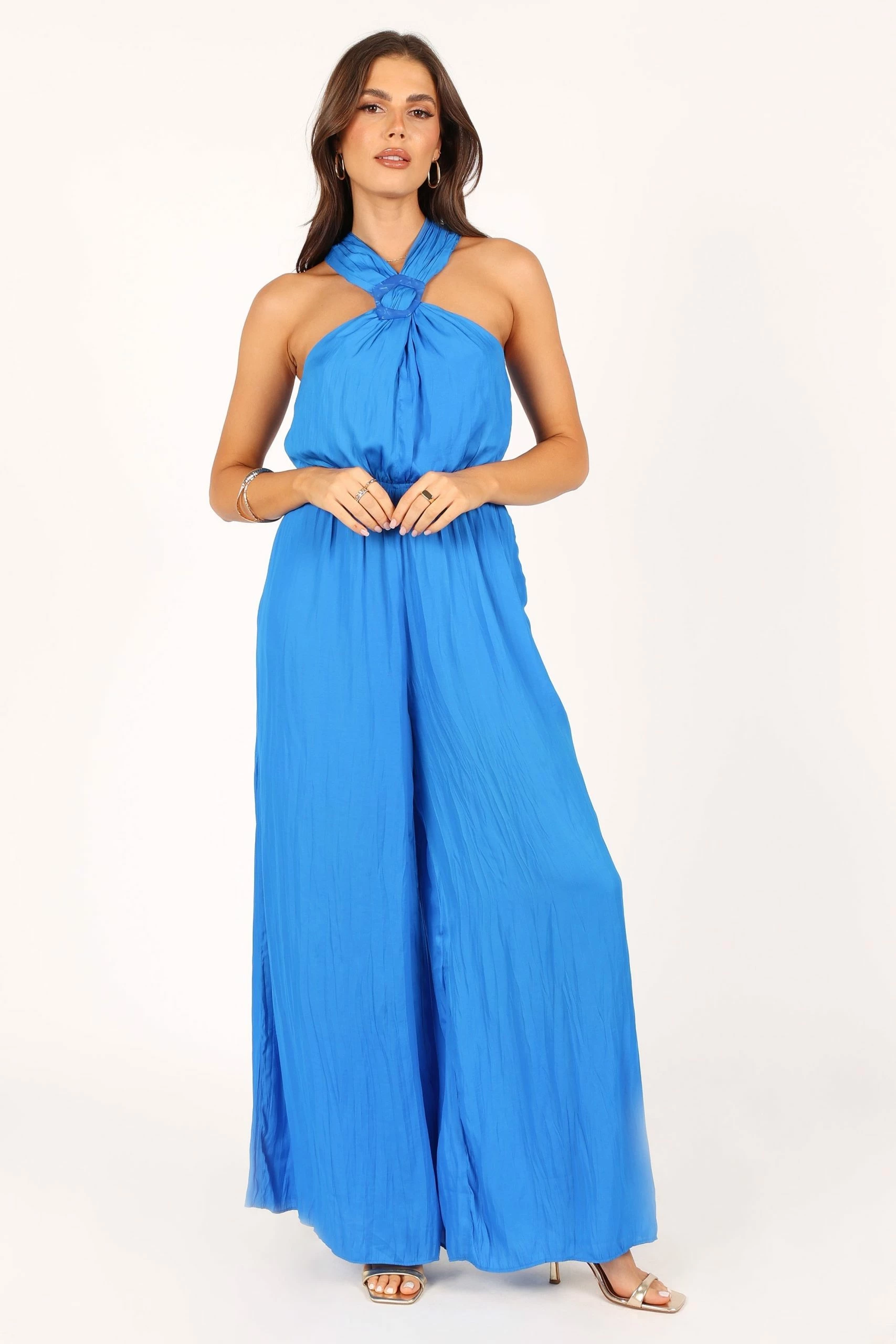 Dylan Wide Leg Jumpsuit - Blue 12 Dylan Wide Leg Jumpsuit - Blue - Image 12
