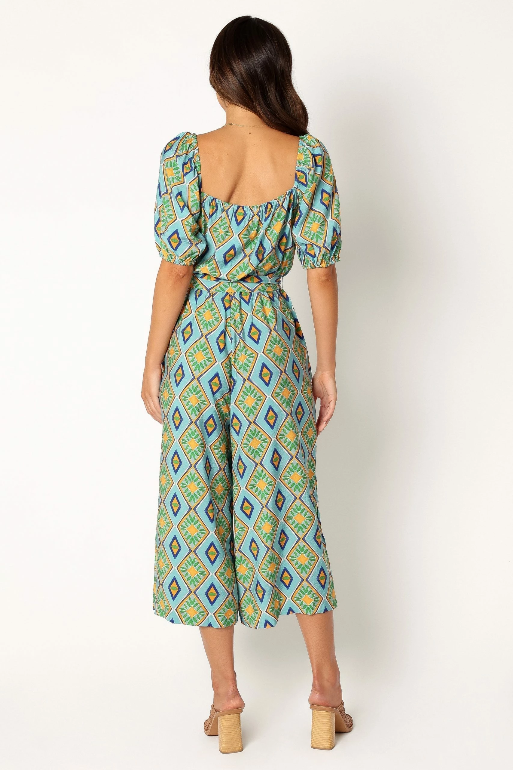 Hermione Wide Leg Jumpsuit - Blue 3 Hermione Wide Leg Jumpsuit - Blue - Image 3