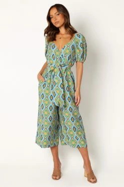 Hermione Wide Leg Jumpsuit - Blue 16 Hermione Wide Leg Jumpsuit - Blue -Dress Shop petal and pup usa rompers hermione wide leg jumpsuit blue 33994896310449