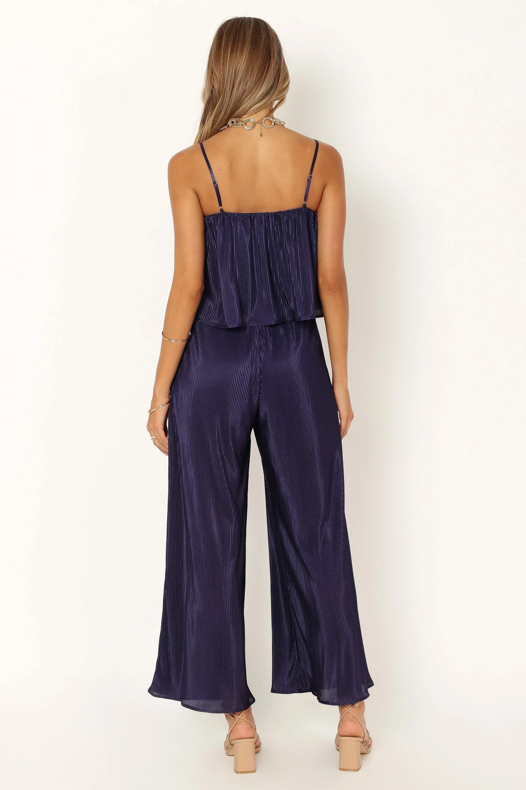 Jillian Plisse Jumpsuit - Navy 5 Jillian Plisse Jumpsuit - Navy - Image 5