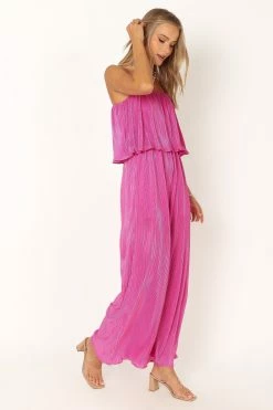 Jillian Plisse Jumpsuit - Orchid -Dress Shop petal and pup usa rompers jillian plisse jumpsuit orchid 33951046238385