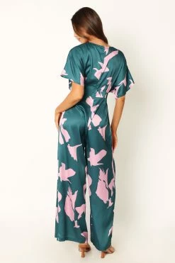 Lilah Jumpsuit - Teal Floral -Dress Shop petal and pup usa rompers lilah jumpsuit teal floral 33935874457777