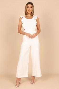 Mills Jumpsuit - White -Dress Shop petal and pup usa rompers mills jumpsuit white 33199387967665