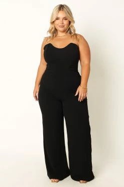 Nyla Sweetheart Jumpsuit - Black -Dress Shop petal and pup usa rompers nyla sweetheart jumpsuit black 33968187670705
