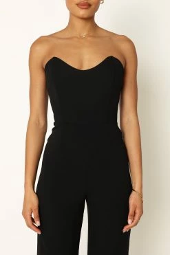 Nyla Sweetheart Jumpsuit - Black -Dress Shop petal and pup usa rompers nyla sweetheart jumpsuit black 33968187769009