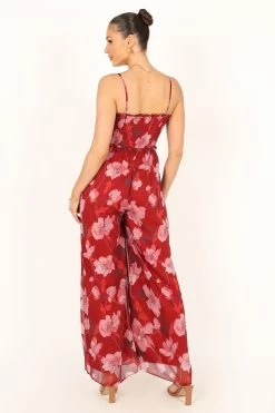 Quinn Wide Leg Jumpsuit - Scarlet -Dress Shop petal and pup usa rompers quinn wide leg jumpsuit scarlet 33810814337201
