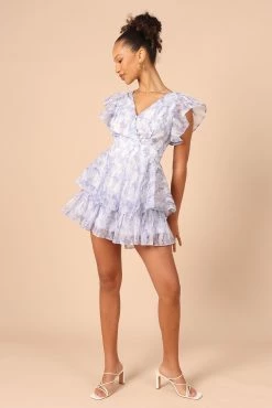 Rosalita Frill Sleeve Romper - Lilac -Dress Shop petal and pup usa rompers rosalita frill sleeve romper lilac 32221219979441