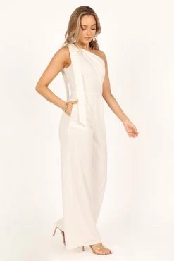 Sadie One Shoulder Jumpsuit - White