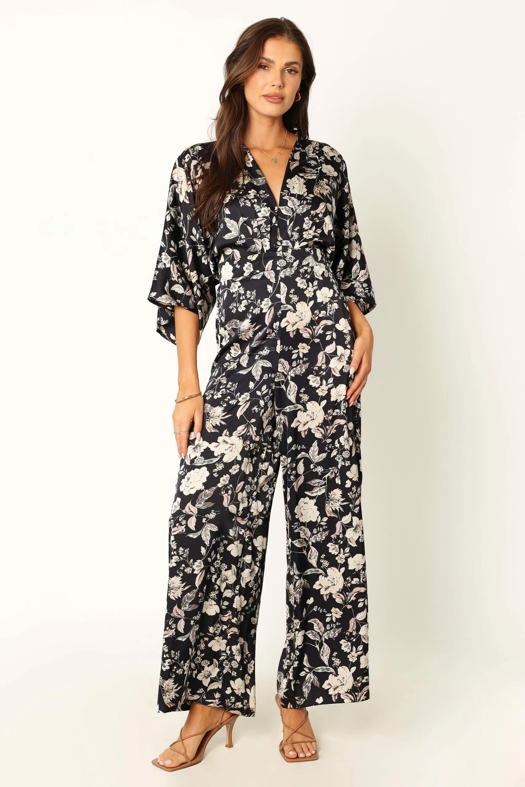 Sasha Jumpsuit - Black Floral 1 Sasha Jumpsuit - Black Floral