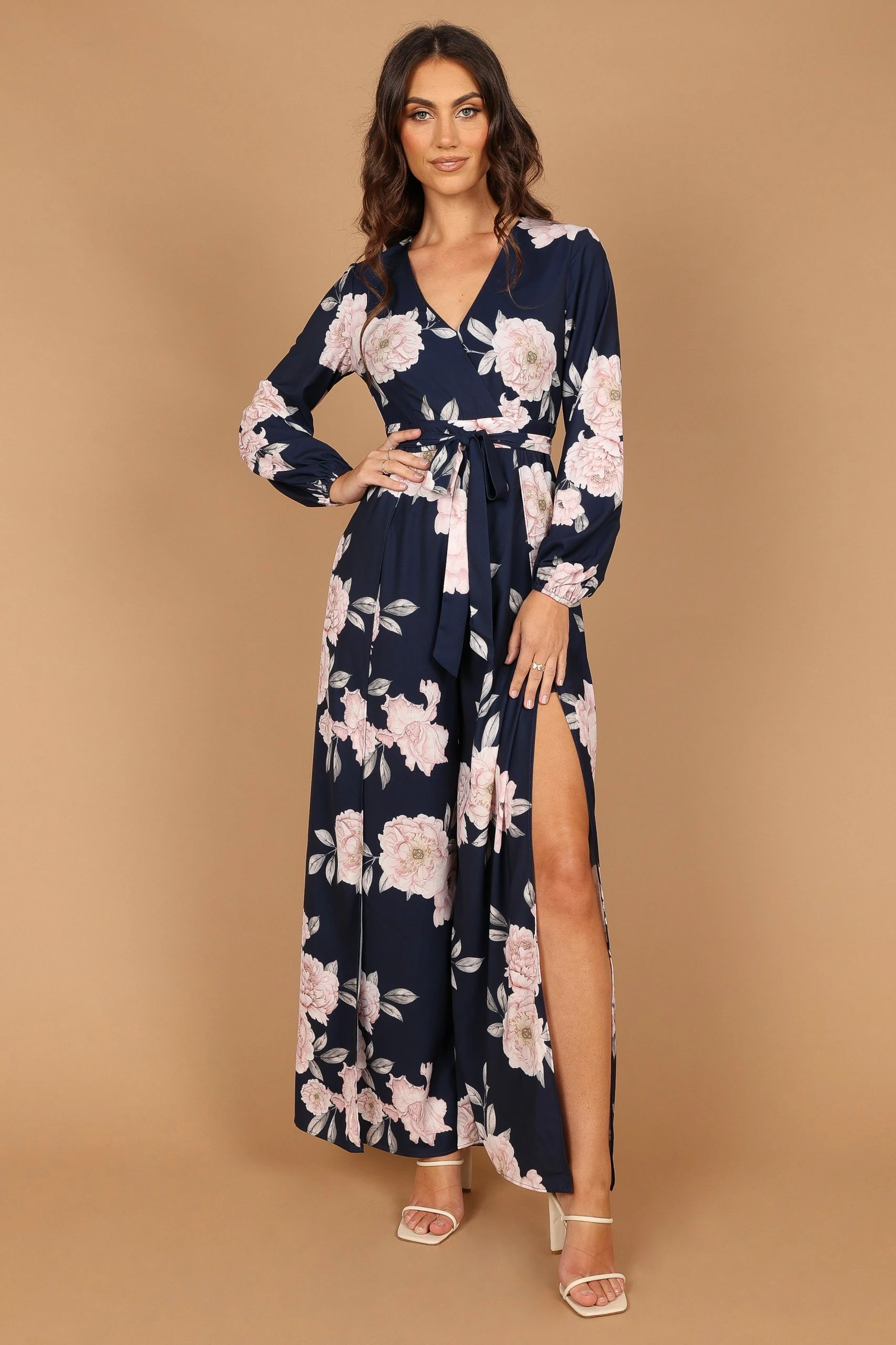 Valentina Split Jumpsuit - Navy 1 Valentina Split Jumpsuit - Navy