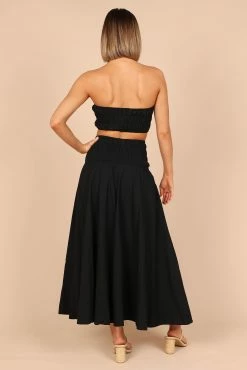 Mia Shirred Two Piece Set - Black -Dress Shop petal and pup usa sets mia shirred two piece set black 32558223392945