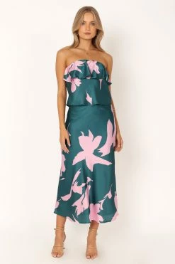 Portia Two Piece Set - Teal Floral -Dress Shop petal and pup usa sets portia two piece set teal floral 33928712945841