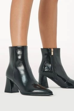 Caden Boot - Black Crinkle Patent -Dress Shop petal and pup usa shoes caden boot black crinkle patent 33191215825073