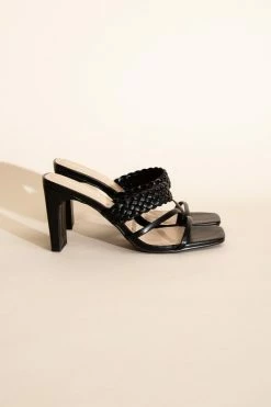 Carmen Braided Strap Heels - Black -Dress Shop petal and pup usa shoes carmen braided strap heels black 33292827754673