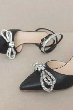 Chelsea Bow Front Kitten Heel - Black -Dress Shop petal and pup usa shoes chelsea bow front kitten heel black 33321057943729