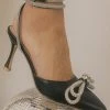 Chelsea Bow Front Kitten Heel - Black
