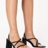 Idrissa Mid Heel Sandal - Black Croc