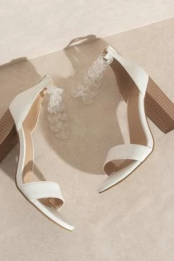 Josie Ankle Chain Heel - White -Dress Shop petal and pup usa shoes josie ankle chain heel white 32776969617585