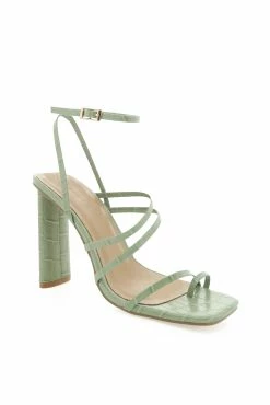 Paulina Heel - Mint Croc -Dress Shop petal and pup usa shoes paulina heel mint croc 33191123353777