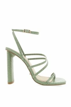 Paulina Heel - Mint Croc -Dress Shop petal and pup usa shoes paulina heel mint croc 33191123419313