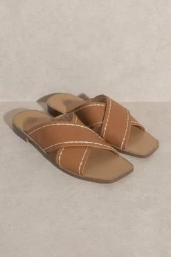 Stella Criss Cross Sandal - Brown